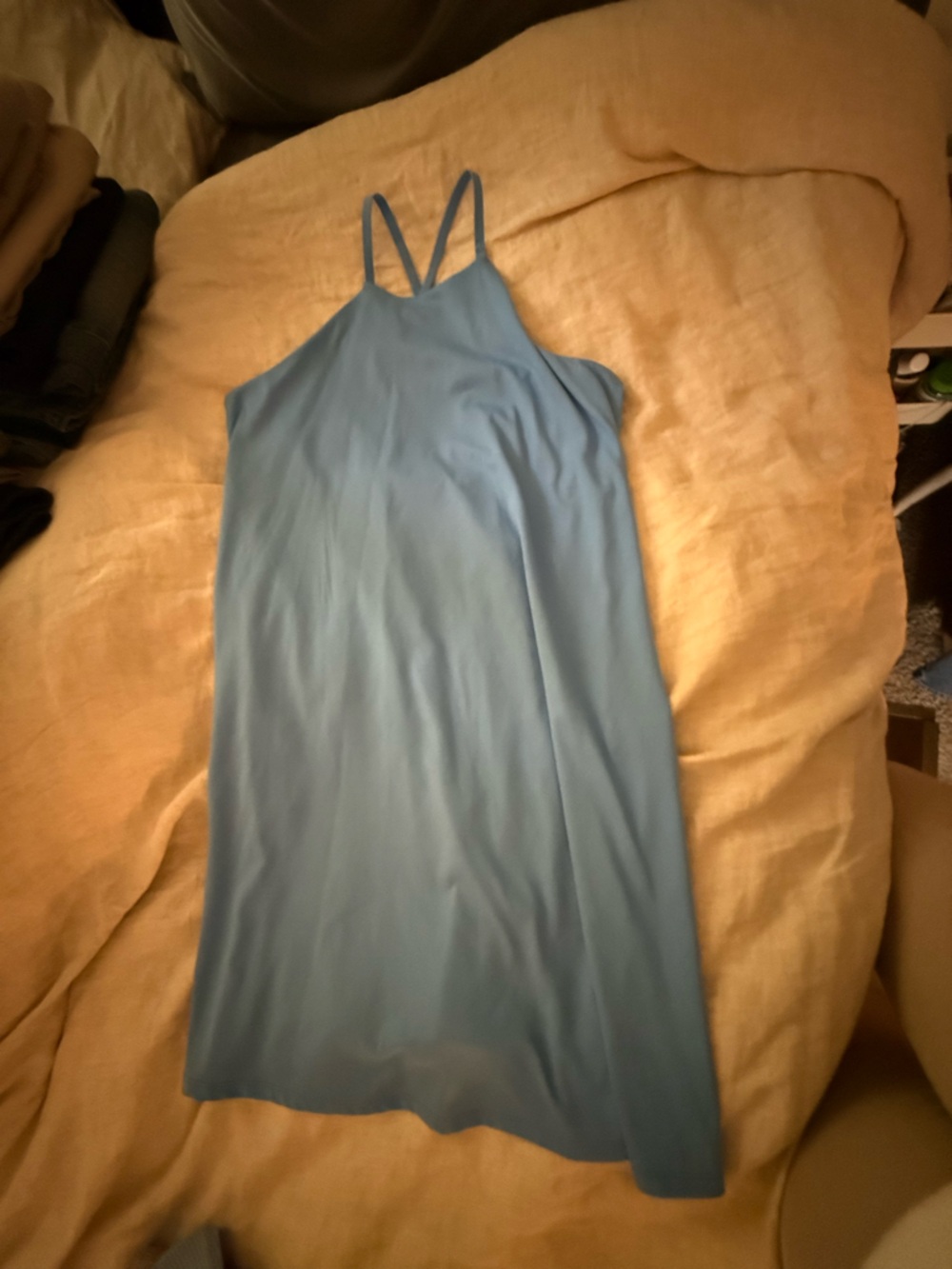Light Blue Active Dress with Spaghetti Straps